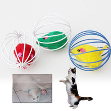 Load image into Gallery viewer, Cat Toys Lovely Ball Mouse Toys for Cats Feather Funny Playing Mice Mouse Toys Pet Animals Cute Plush Toy