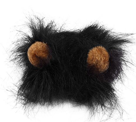 1 pc Lovely Pet Costume Lions Mane Winter Warm Wig Cat Halloween Christmas Party Dress Up With Ear Pet Apparel Cat Fancy Dress