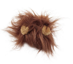 1 pc Lovely Pet Costume Lions Mane Winter Warm Wig Cat Halloween Christmas Party Dress Up With Ear Pet Apparel Cat Fancy Dress