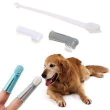 Load image into Gallery viewer, 3Pcs/set Pet Finger Toothbrush Dog Brush Double Head Teeth Care Dog Cat Cleaning Toothbrushes For Dogs Pet Supplies