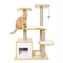 Load image into Gallery viewer, Domestic Delivery H 113cm Cat Tree Furniture Sisal Scratch Post Cat Jumping Toy Wood Kittens Pet House Play Tower Condo