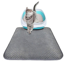 Load image into Gallery viewer, Waterproof Pet Cat Litter mat Double Layer Trapping Pet Cat Litter Mat Kitten Toilet Mats Feeding Non-slip Litter Cat Floor Pad